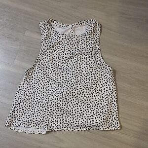 Black and White Polka Dot Sleeveless Top